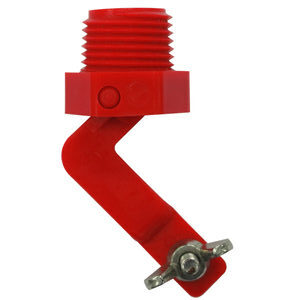 1/2" Red Plastic Pilot Valve with Bolt