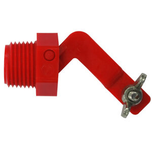 1/2" Red Plastic Pilot Valve with Bolt