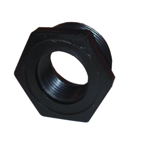 1/2" Female  NPT x 1" Male NPT- Black Nylon Adapter